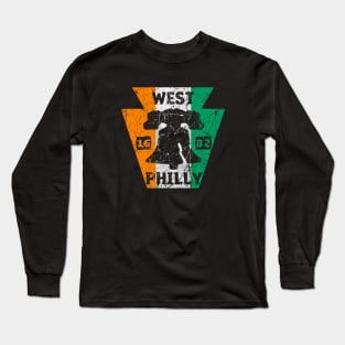 Vintage Irish West Philly Philadelphia Ireland Flag Philly Fan Irish American Original Long Sleeve T-Shirt